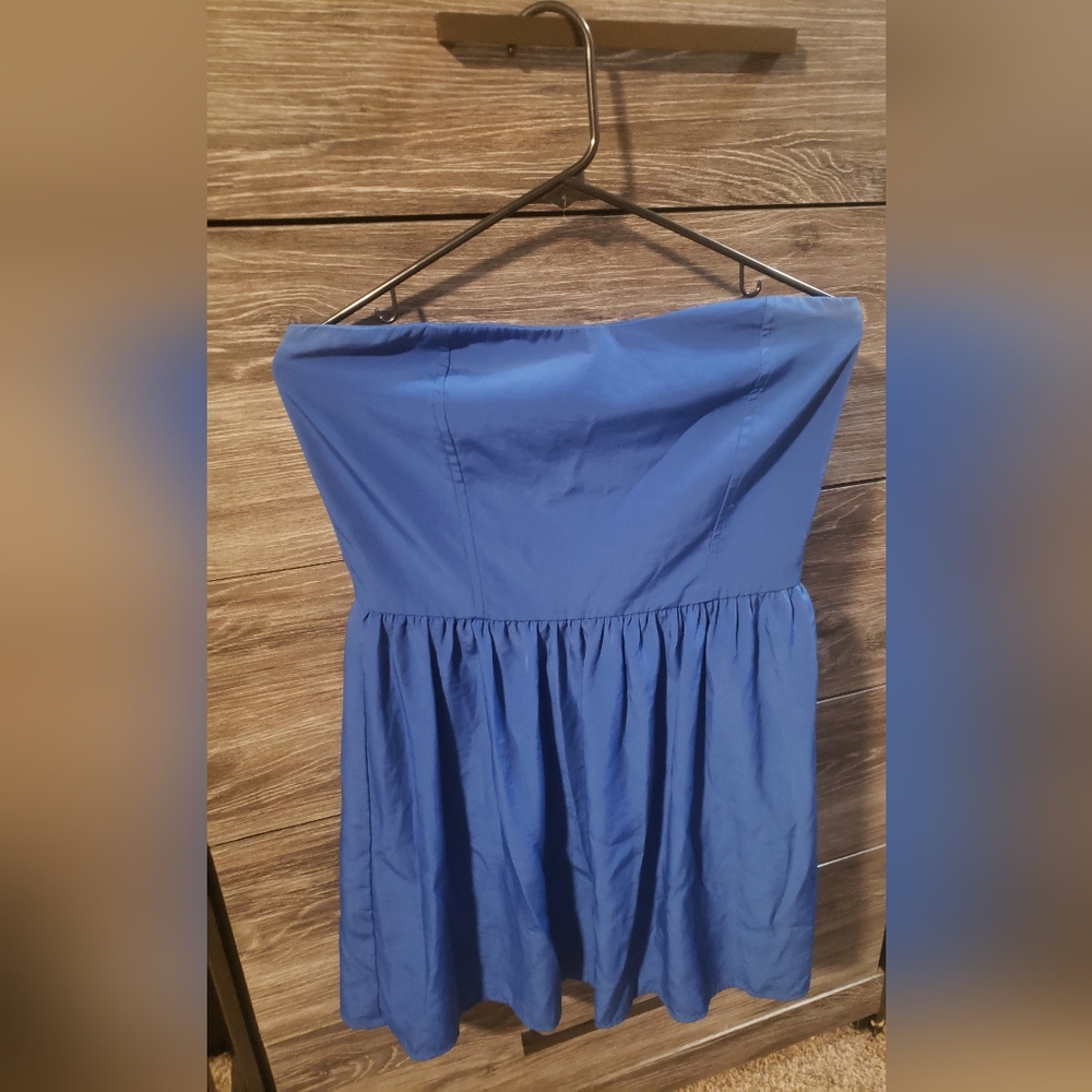 AQUA Blue Strapless Corset Mini Dress - SIZE M